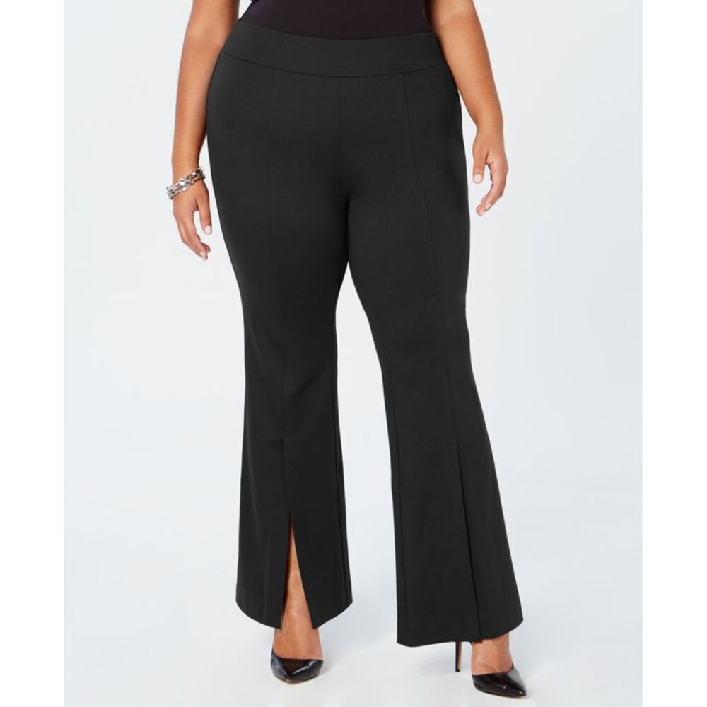 INC International Concepts Plus Size Ponte Knit Slit Front Pants